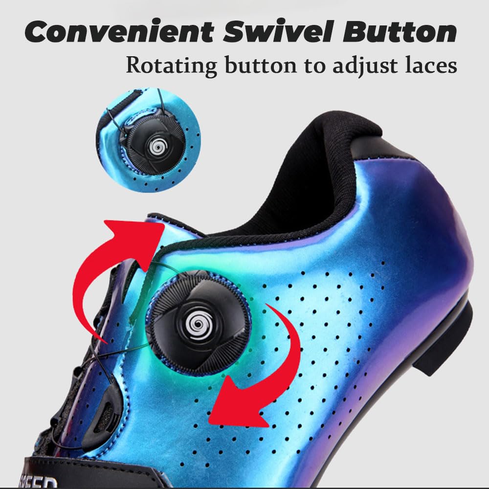 Scarpe Ciclismo Strada con Blocco Pedale Scarpe Ciclismo Unisex Scarpe MTB Uomo & Donna, Traspiranti Scarpe da Equitazione Scarpe MTB Road SPD Scarpe da Ciclismo da Bici 36-47 EU