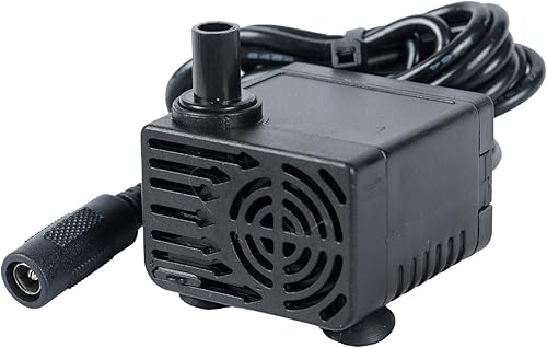 Bomba de fuente de agua, bomba de agua pequeña impermeable de 24 V con ventosa y cable de alimentación para estanque, pecera, fuente de acuario