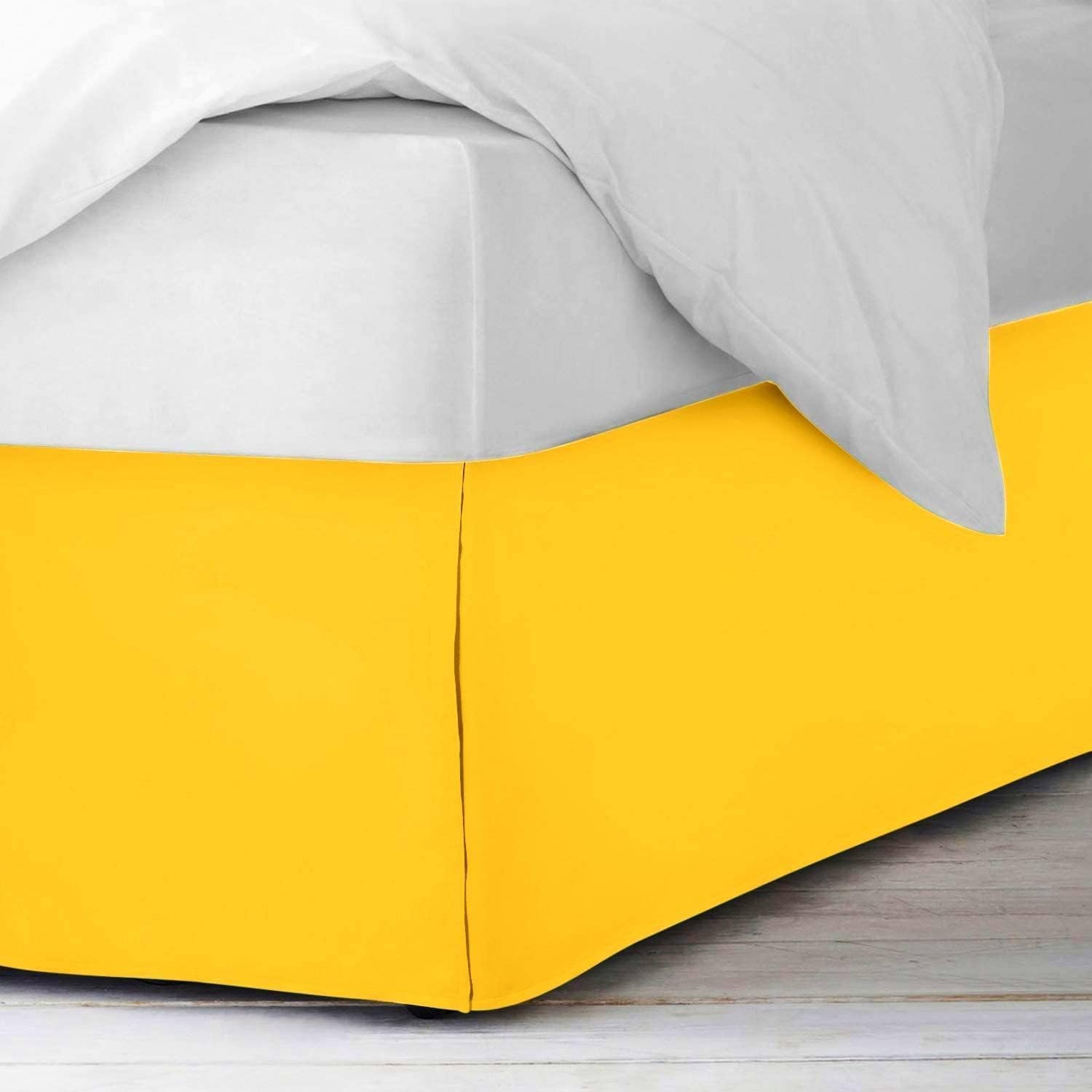 Luxury 600 Thread Count Egyptian Cotton Bed Skirt Queen Size – Split Corner Design, Dust Ruffle – 60x80 Inches, 10 Inch Drop – Navy Blue Solid