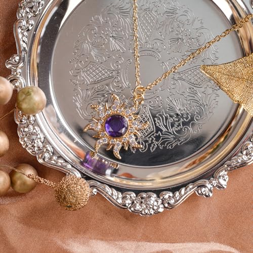 Rapunzel Inspired Princess Necklace Tangled Princess Jewelry Halloween Christmas Purple Necklace Gift RASUNNKVT4