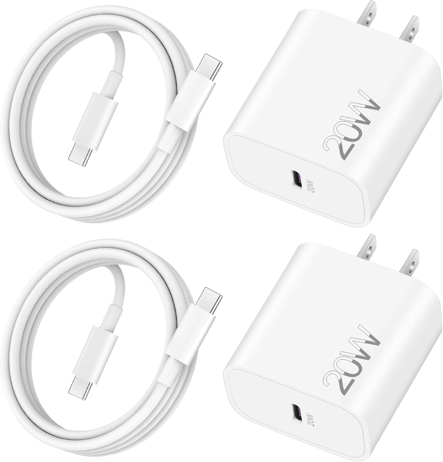 20W Fast Charger for iPhone 15/15 Pro/15 Pro Max, iPad Pro 12.9/11 inch