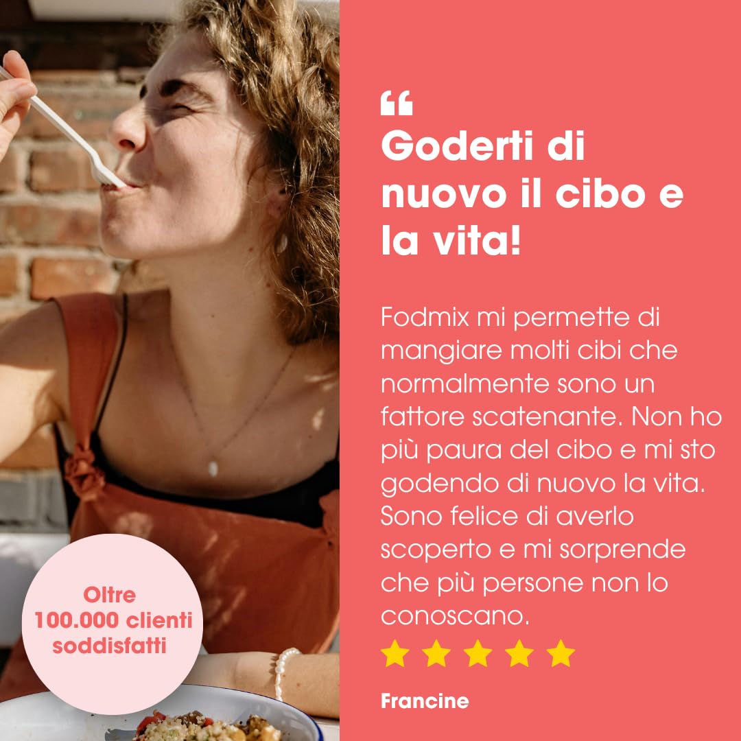 Intoleran Fodmix (Quatrase 10.000) Enzimi Digestivi - 36 capsule | Miscela di enzimi ad alta dose per i FODMAP, Vegano, Low FODMAP