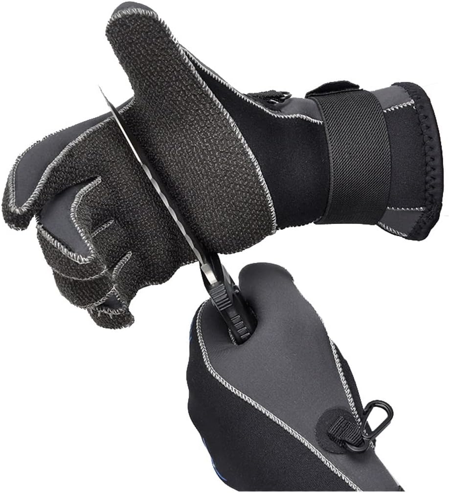 LANGWEI Diving Gloves 3MM, Puncture Resistant Neoprene Wetsuit Gloves for Men Women, Anti Slip Scuba Gloves for Snorkeling Paddling Surfing Kayaking Fishing