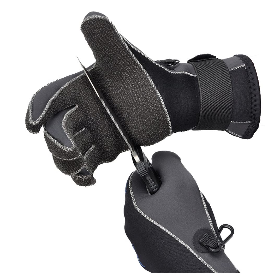 LANGWEI Guantes De Buceo De 3 Mm, Guantes De Neopreno Resistentes A Pinchazos para Hombres Y Mujeres, Guantes De Buceo Antideslizantes para Esnórquel, Remo, Surf, Kayak, Pesca