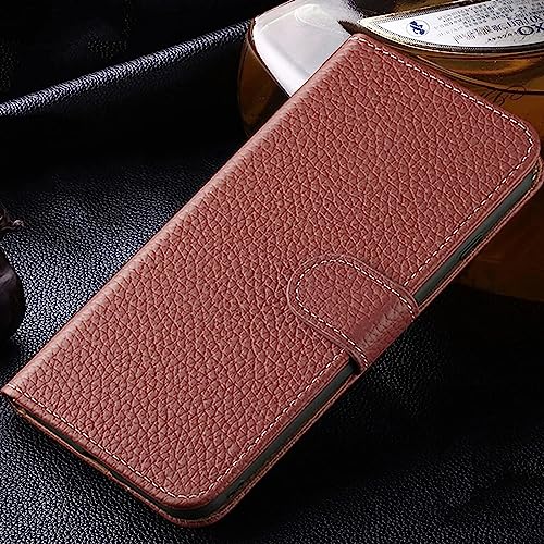 Étui portefeuille iPhone 14 Plus rouge cuir véritable avec béquille