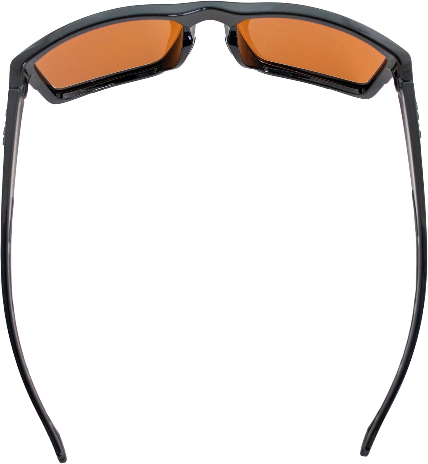 Raze Eyewear Journey-2 Motorcycle Riding Sunglasses Gloss Black Frame + High Definition Polarized Gold Z Lenses - Image 4