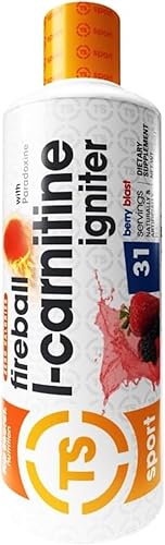 Top Secret Nutrition Fireball L-carnitina líquida con paradoxina, Berry Blast, 16 onzas