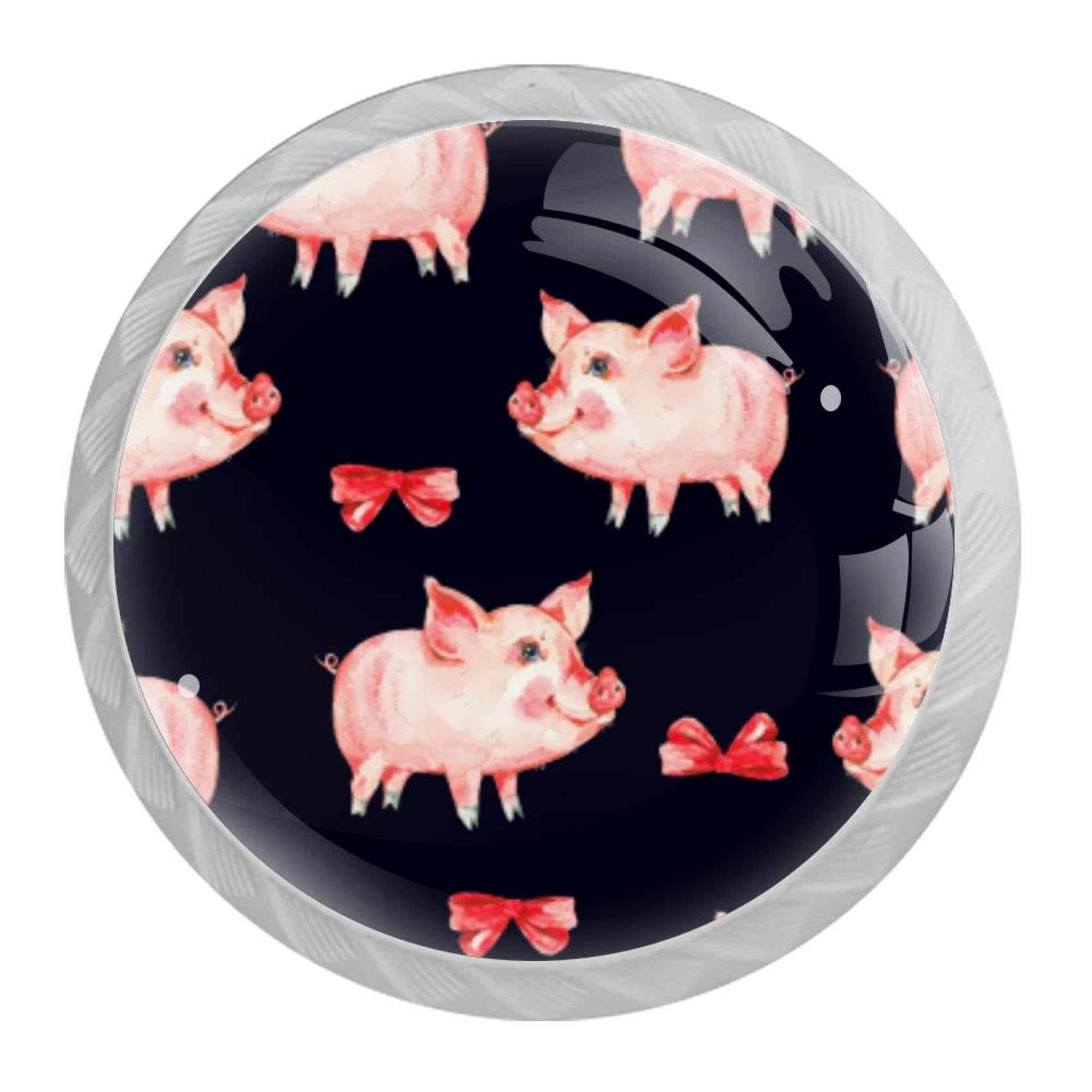 Tqmspg Multi09 4 Pieces Drawer Pulls Animal Pigs Door Knobs Dresser Handles For Kitchen Wardrobe Cupboard Hardware Furniture