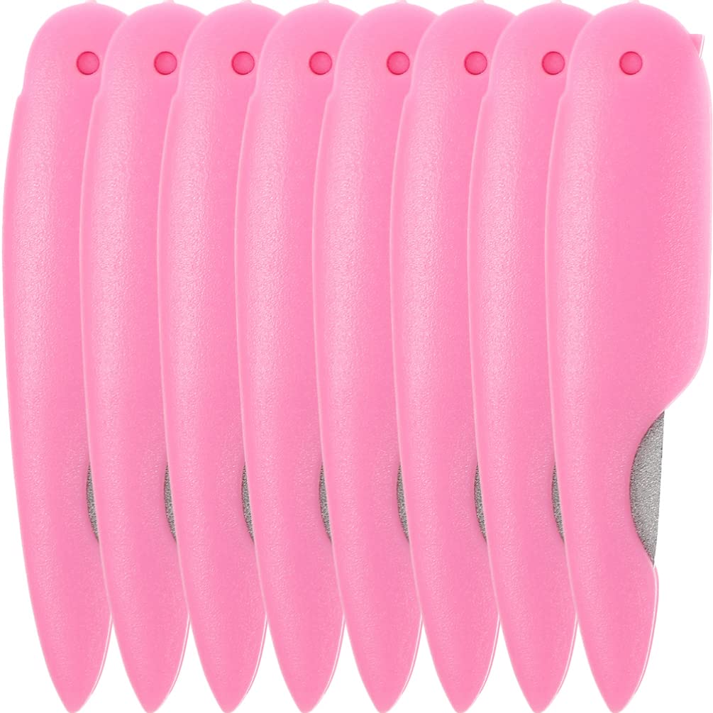 FRCOLOR 8piezas Limas De Uñas Plegables Para Manicura Limas Pequeñas y Portátiles Pulidoras De Uñas De Doble Cara Diseño Elegante Para Salón y Uso Doméstico