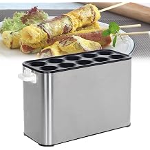 10-Tube Fully Automatic Electric Egg Roll Maker, Multifunctional Egg Sausage & Hot Dog Roll Machine for Omelette & Egg Burger
