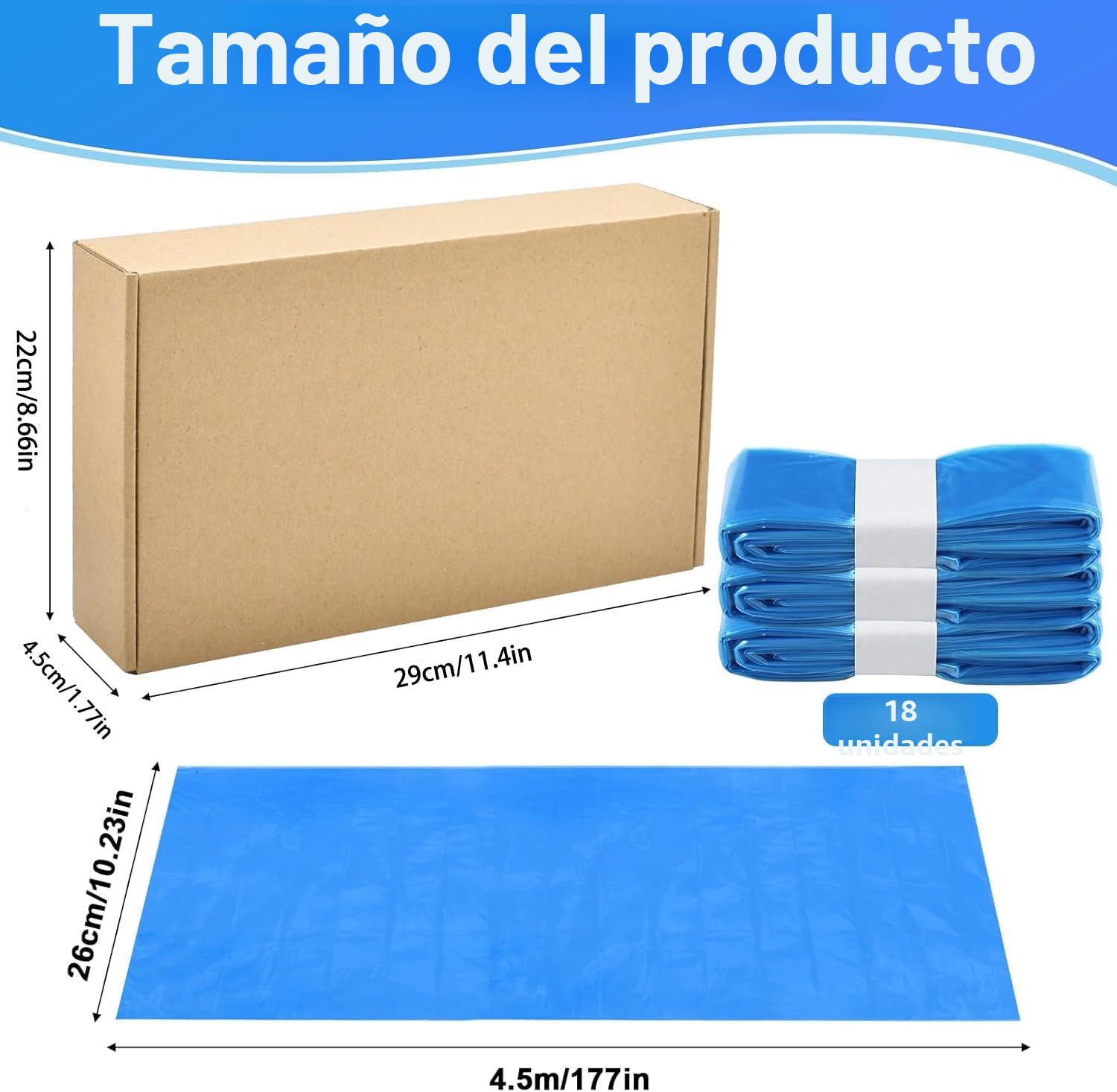 Recambios compatible con todos contenedores de pañales -18 PCS espesadas para Tommee Tippee & Foppapedretti &Litter Locker II & LitterLocker Fashion &Angelcare Dress Up XL