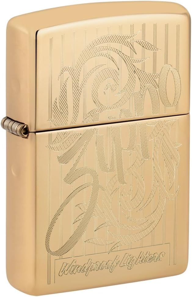 Encendedor Zippo personalizado latón pulido alto miniatura 1