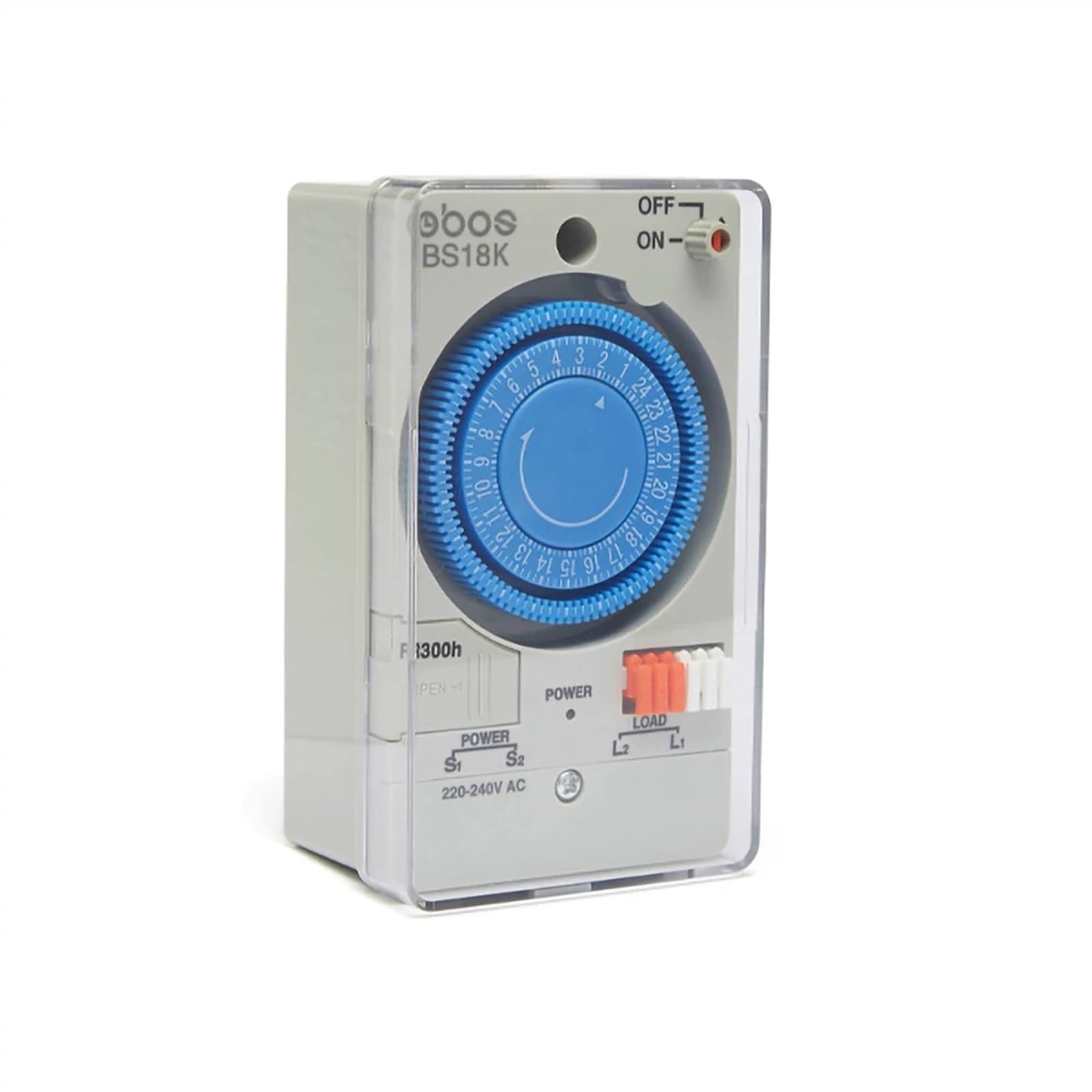 230V Premium-Zeitschaltuhr, mechanische Zeitschaltuhr, Mini-Intervall 30 Min. mit 48-maligem EIN-/Ausschalten pro Tag, Zeiteinstellbereich 30 Min