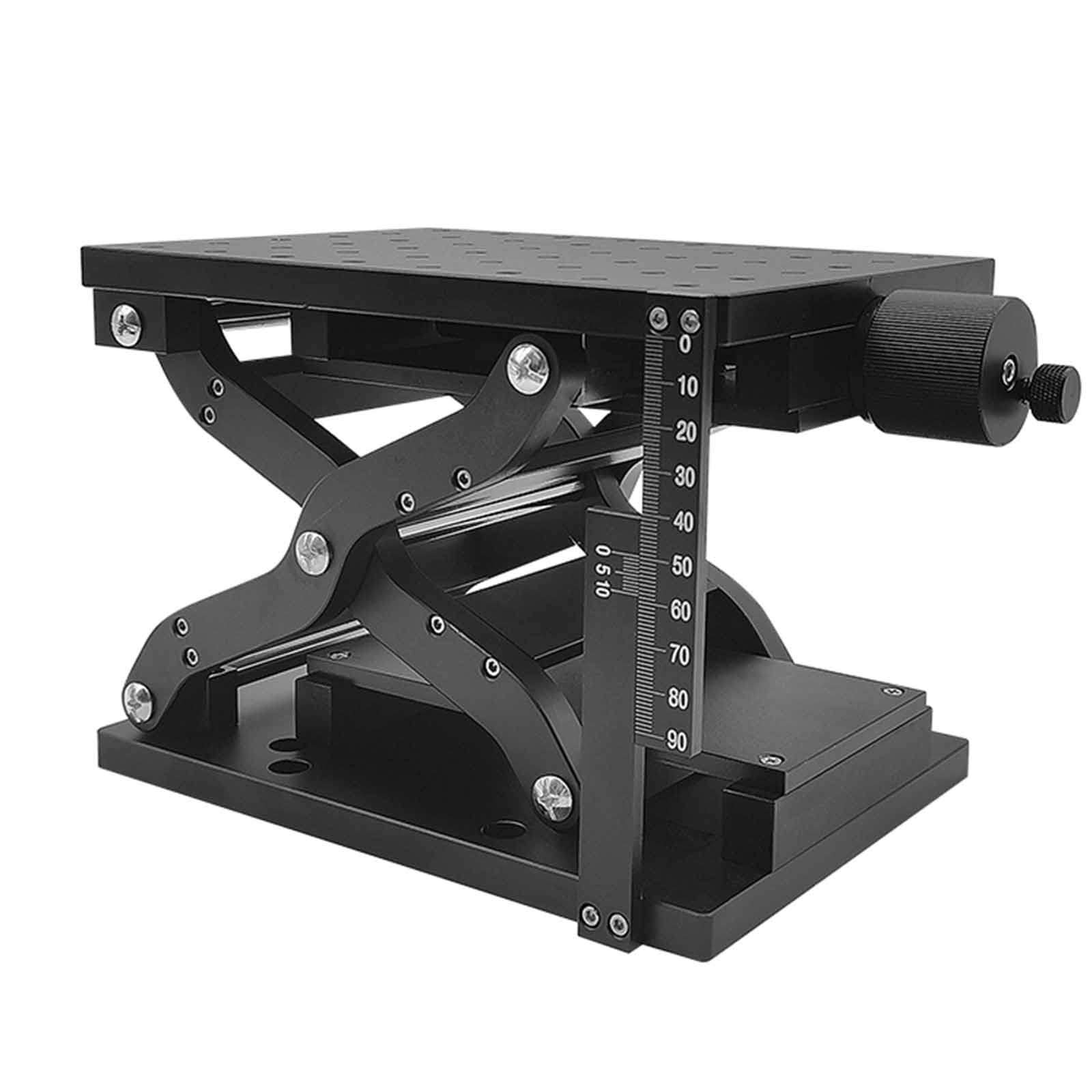 120 mm Achse z Jack für Laboratorien Manueller optischer Heber Manuelle Hebeplattform Tisch Labor Manuell mit Lineal Bühne Labor