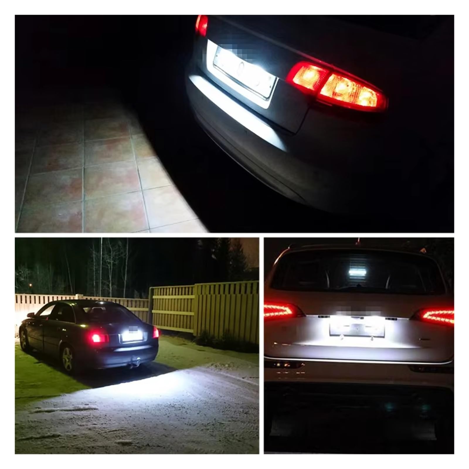 Lámpara de matrícula para A4, B8, A5, Q5, S5, S4 (2 Unidades) Luces LED de matrícula Blancas sin Errores Lámpara de matrícula LED para Coche