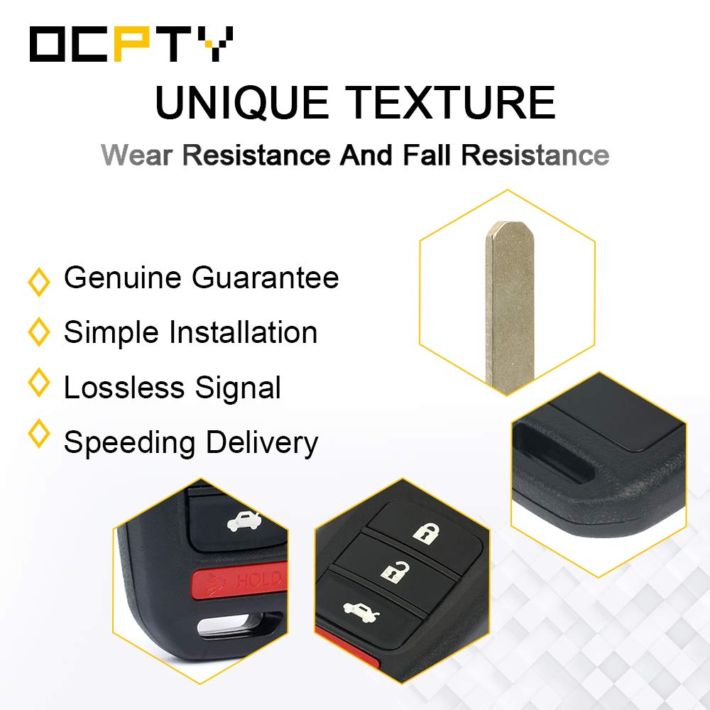 Replacement Flip Key Remote For Honda Accord & Civic 2013-2015 - 4 Button Key Fob Transmitter