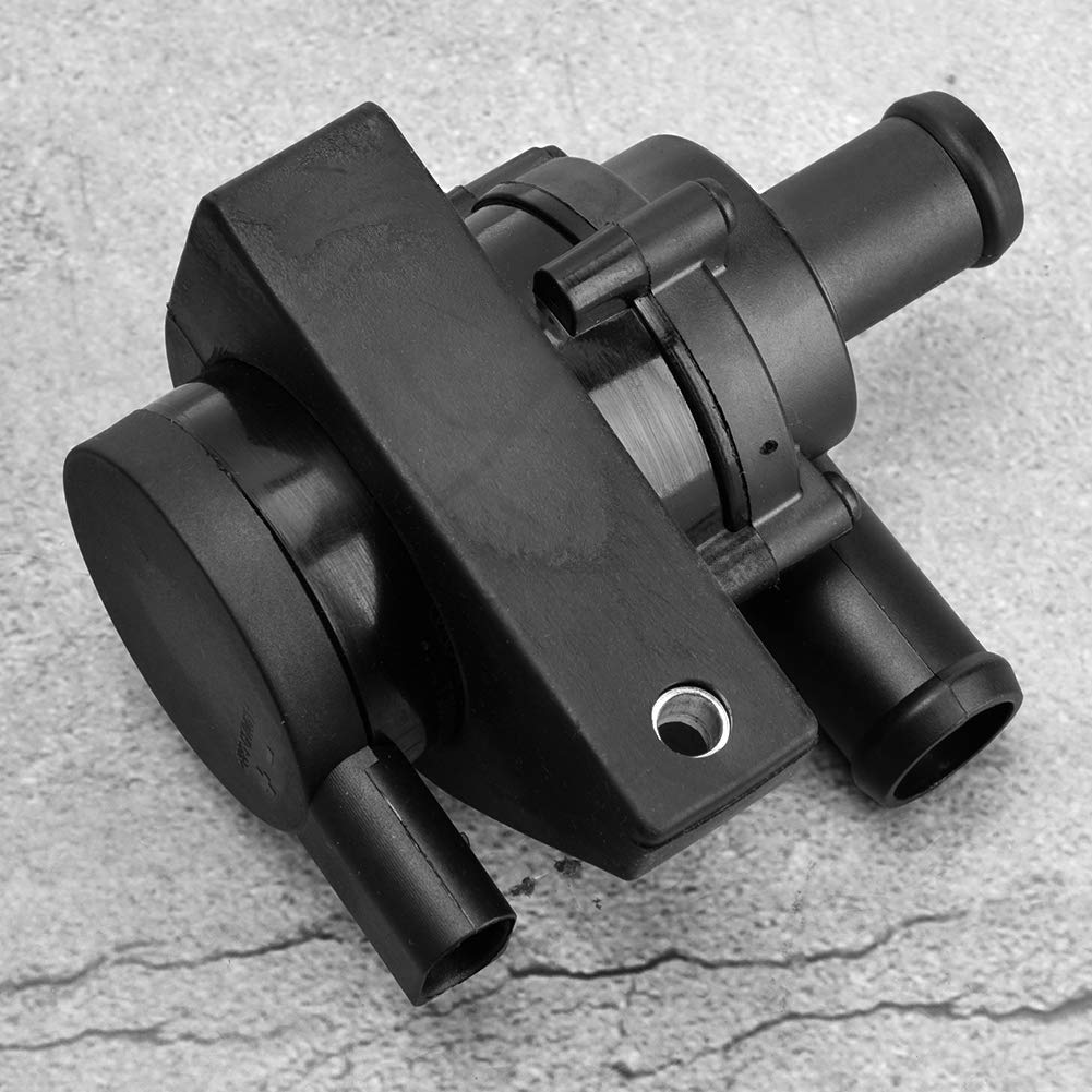 Akozon Bomba de agua eléctrica 1K0965561J abdominales Negro Bomba de agua secundaria auxiliar con boquilla de conexión Apto para BEETLE y otros vehículos de repuesto del mercado de accesorios