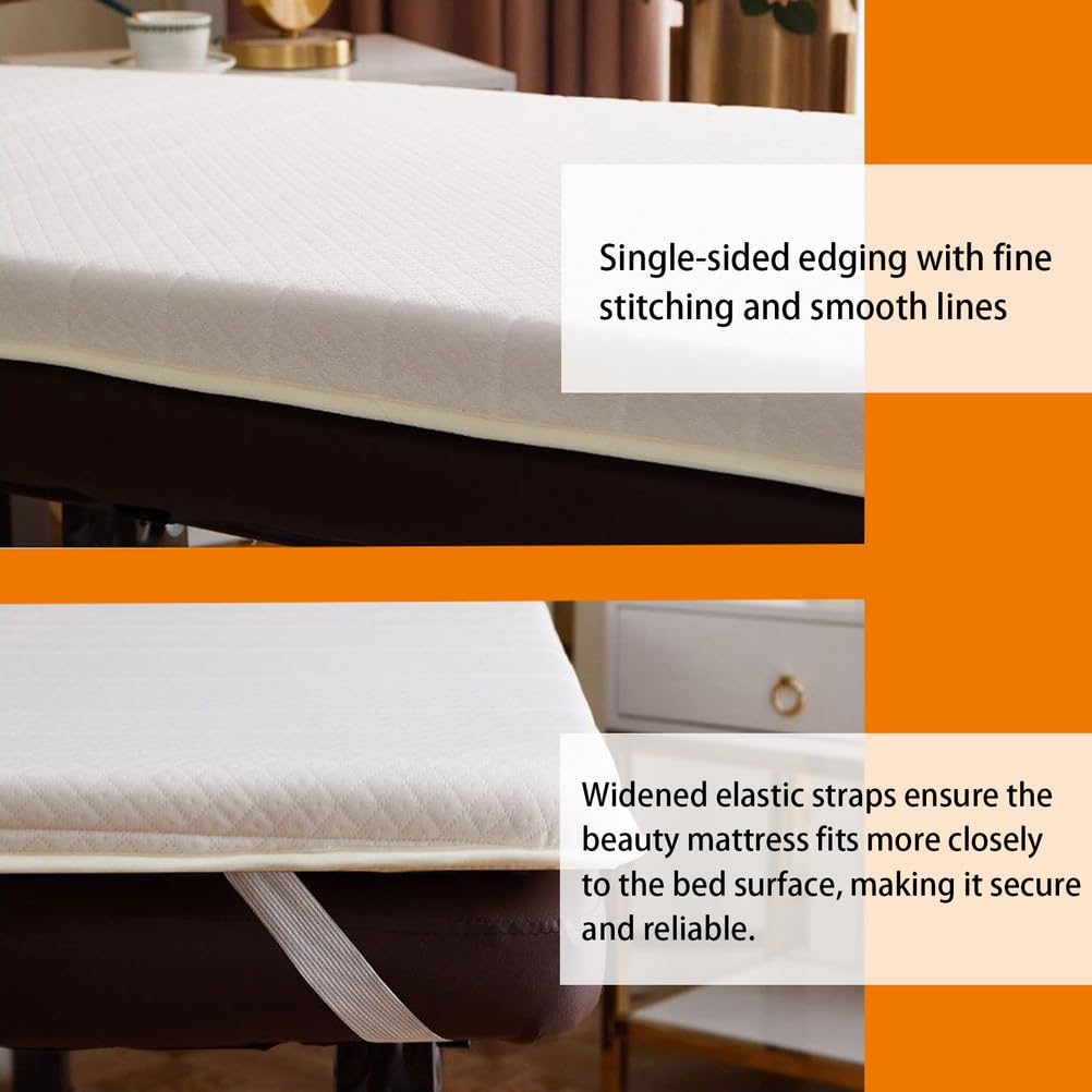 3cm Latex-Memory-Foam-Auflage für Massagetisch mit Gesichtsaussparung – Weiche Kosmetikliege-Matratzenauflage für Schönheitssalon, Spa oder Therapiezentrum,Style 1,80×190cm