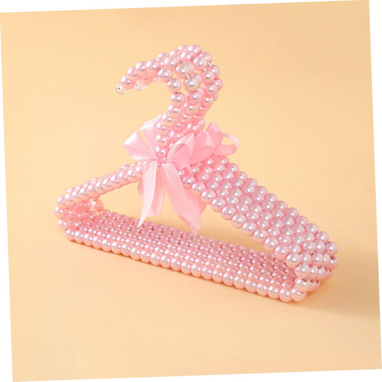 6stücke Bügel für Babykleidung Kleine Kleiderbügel aus Kunststoff mit Perlen Praktisch für Schrank und Wäsche