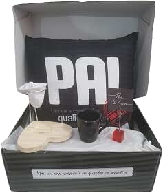 Kit Presente Melhor Pai Do Mundo Almofada Caneca Dia Dos Pai (Preto)