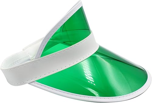 Miniatura 4 de Yuanhe Clear Sun Visor Plastic Casino Dealer Poker Visors Beach Sunhat for Women UV Protection 5PCS