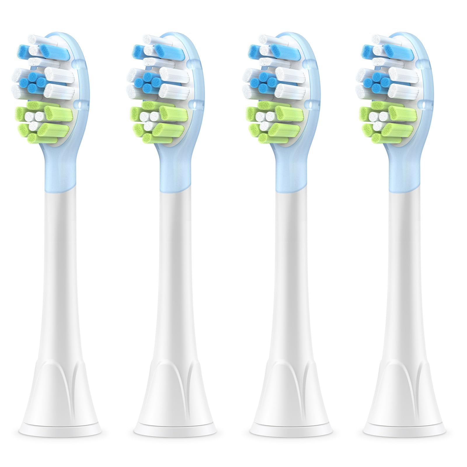 Paquete de 4 cabezales de repuesto para cepillo de dientes eléctrico Philips Sonicare, color blanco. DailyWhite