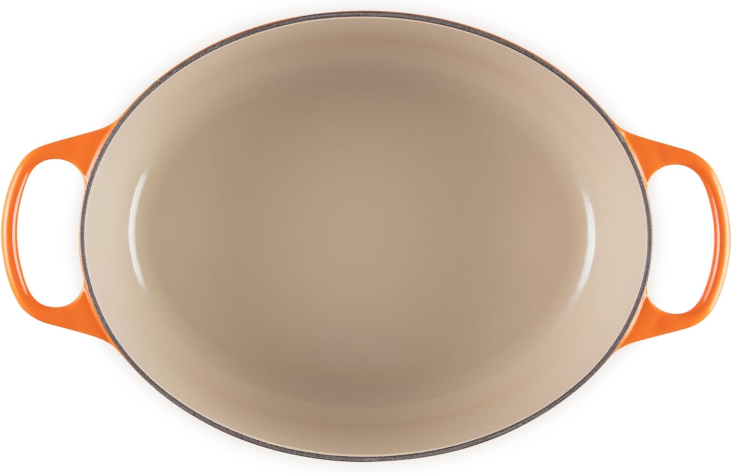 Le Creuset Enameled Cast Iron Signature Oval Dutch Oven, 6.75 qt., Flame - Image 3