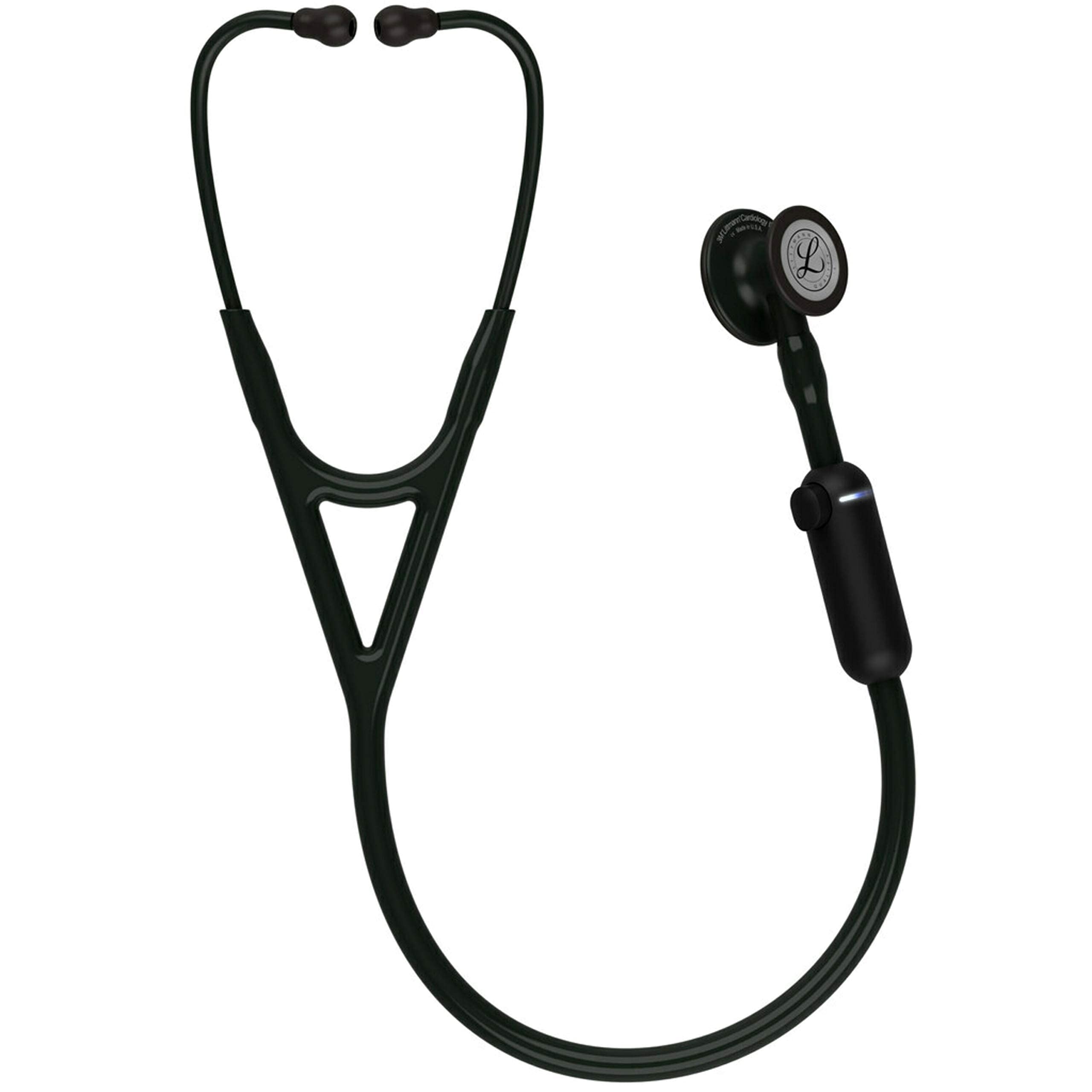 3M Littmann Core Digital Stetoscopio (UE), Testina Nera, Tubo, Gambo e Auricolare, 69 cm, 8490, Nero + GIMA ASTUCCIO PORTA FONENDO, Nero, Uso Professionale