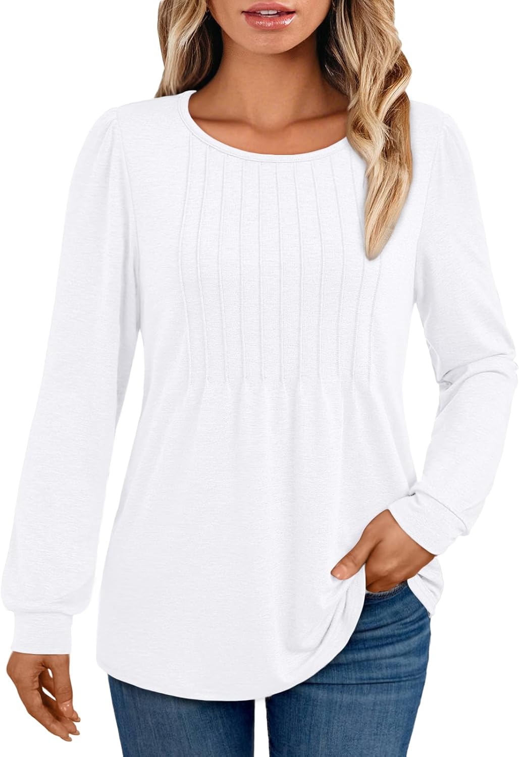 AUTOMET Womens Long Sleeve T-Shirts Dressy Business Casual Tops Tunic Fall Fashion Crewneck Blouse Trendy Winter Outfits 2025