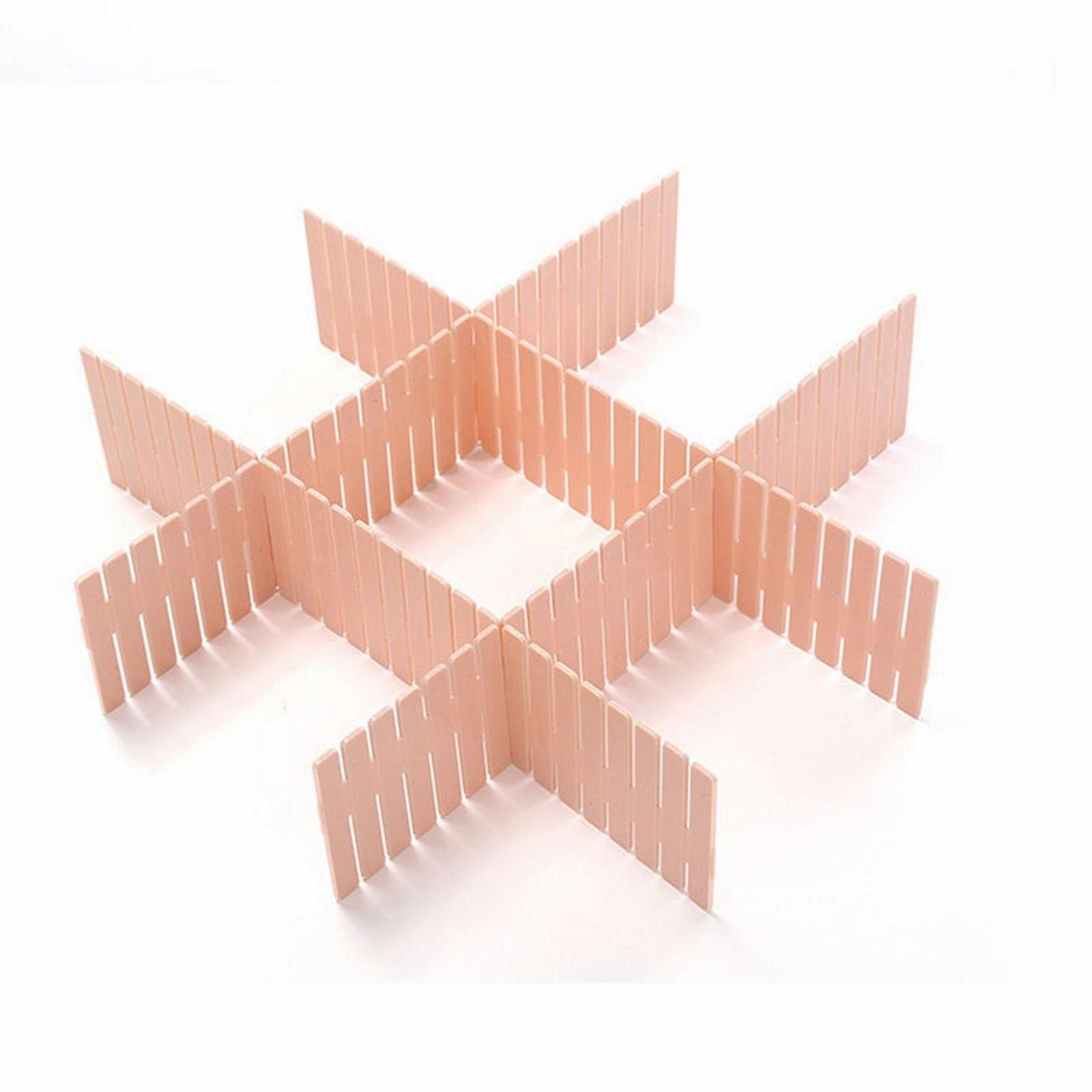 JINGYAN Storage Boxes 4pcs Adjustable Plastic Drawer Divider DIY Storage Shelves Household Free Combination Partition Board Space-saving