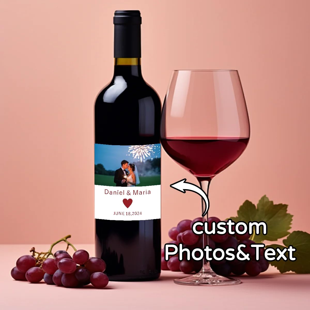 Customized Wine Labels, Waterproof Bottle Stickers, Birthday Party Stickers, Festival Gifts, Personalized Christmas Ornaments (8.8 * 10CM (20pcs))