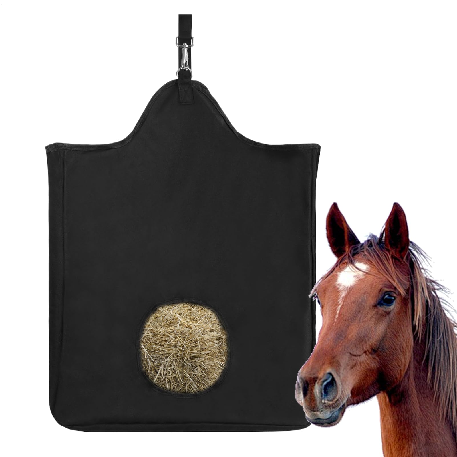 Slow Feed Hay Bag - Waterproof Oxford Cloth Feeder, Leak Proof Horse Hay Bag | Multifunctional Pet Accessory, Goat Feeder, Domestic Animal Food Dispenser Storage Manager For Horses Farm Use