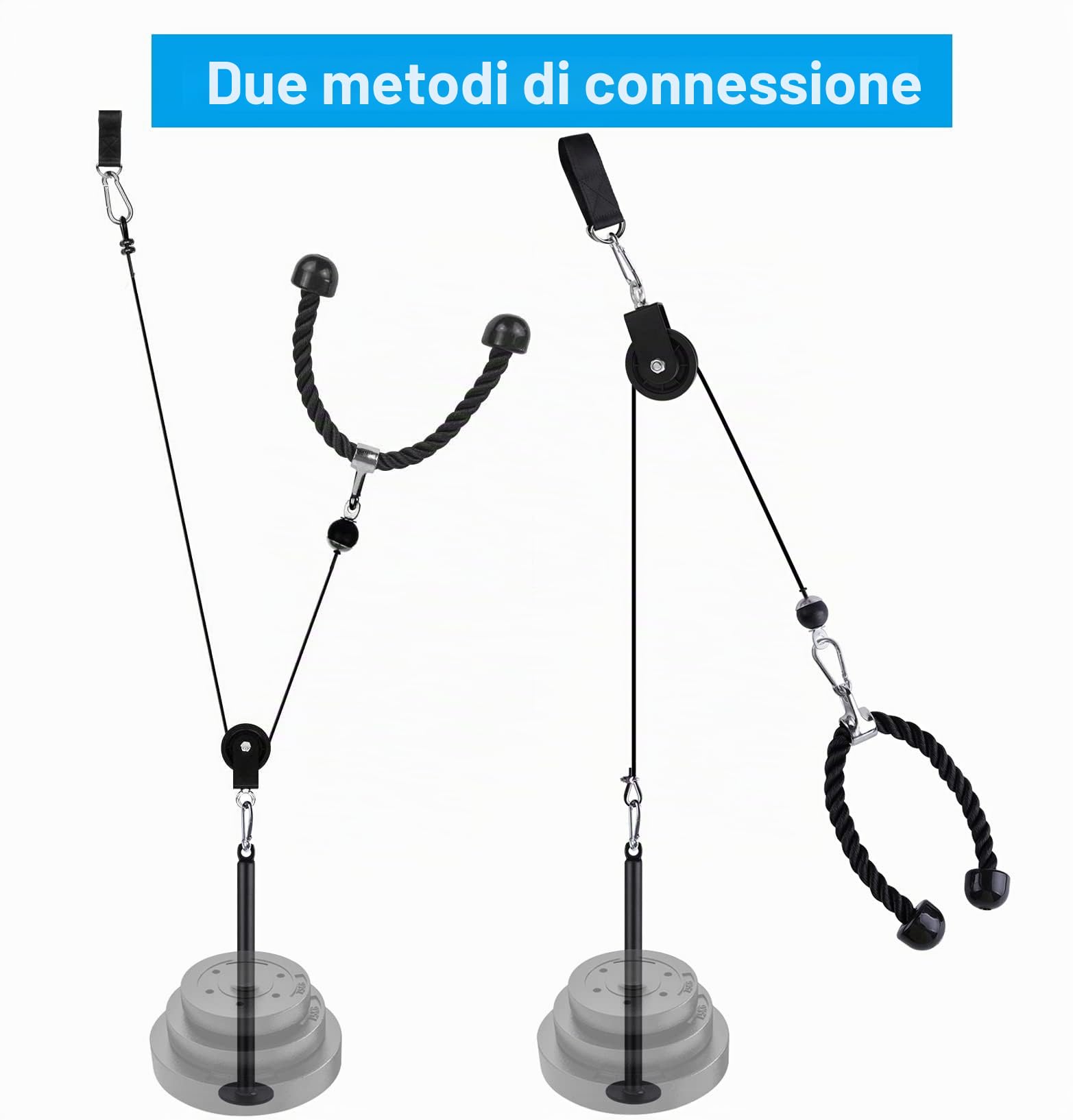LFJ Carrucola Palestra, Lat Machine Palestra Casa Home Gym Sistema di Puleggia Barra Tricipiti Cavi Pulley Attrezzi per Palestra