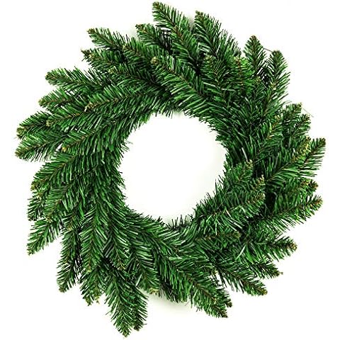 DecoKing Weihnachtskranz Adventskranz Weihnachtsdeko Türkranz Tischkranz aus Kunststoff Weihnachten Dekoration 50 cm Fichte Tytus Cover
