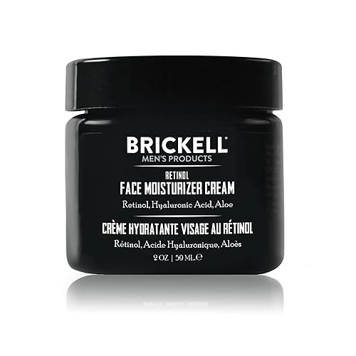 Brickell - Crema hidratante facial con retinol para hombres, natural y orgánica, crema de noche facial antiarrugas con retinol y ácido hialurónico