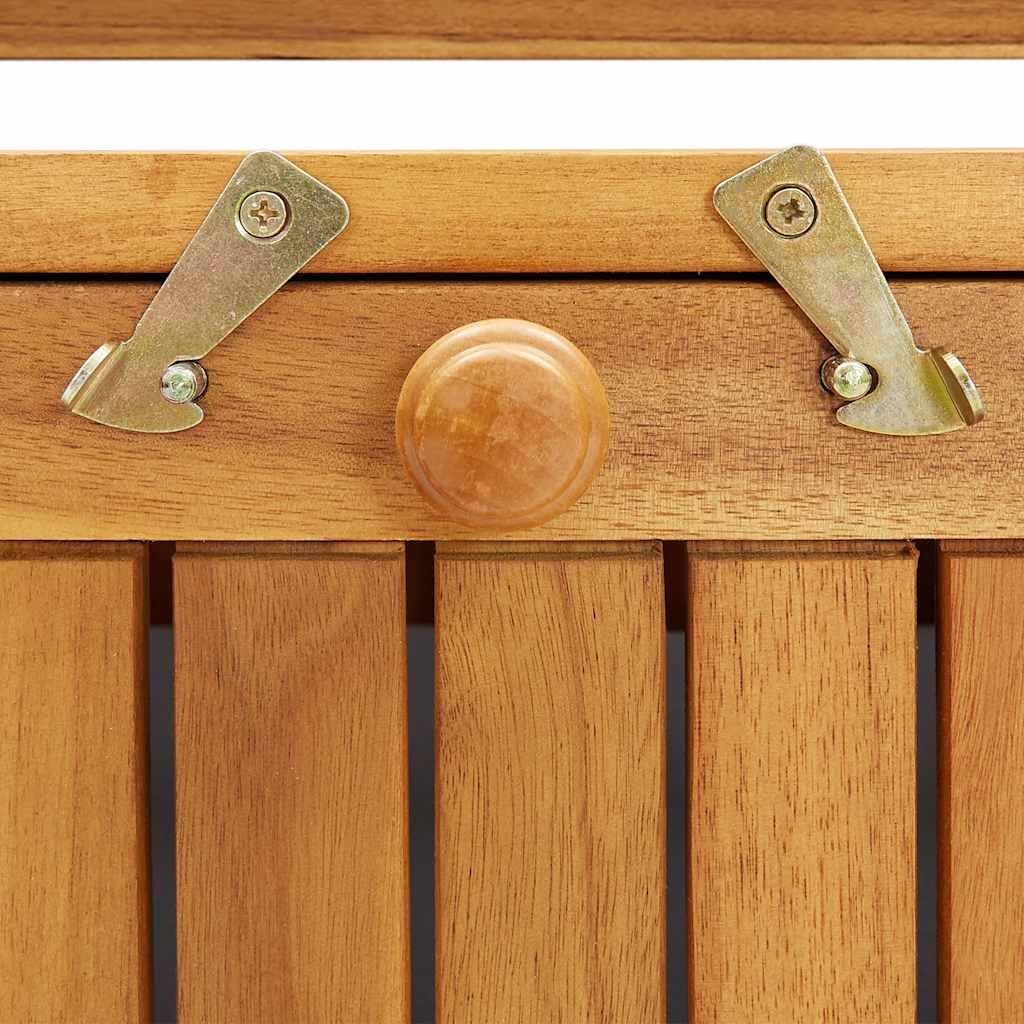 Banc de jardin en bois avec espace de rangement en bois d'acacia massif - 148 x 62 x 84 cm - 1 compartiment de rangement - Pour terrasse, jardin, parc, balcon, siège avec ordre
