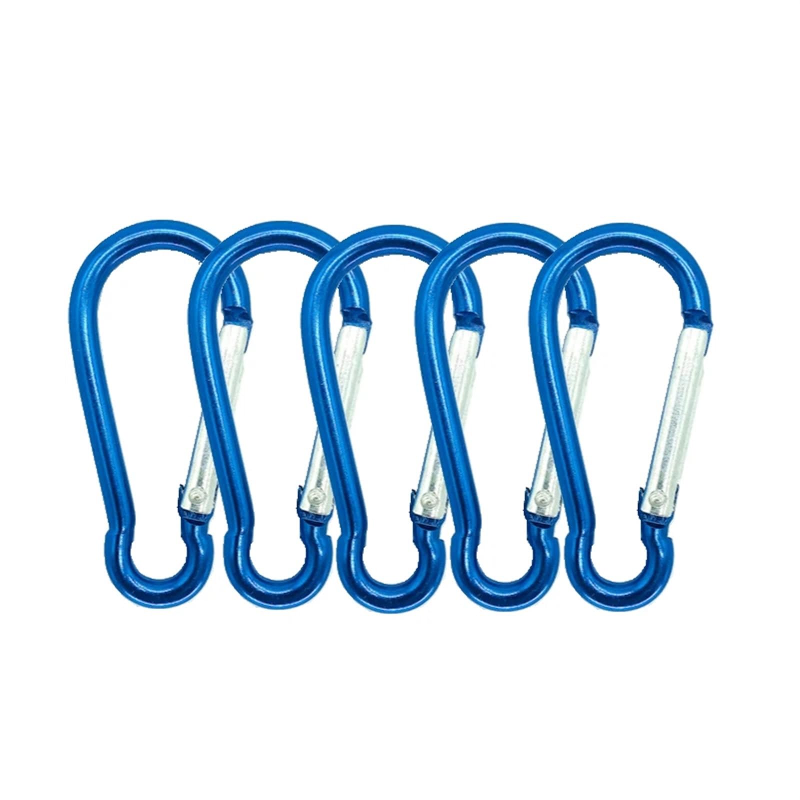 Klipsy zatrzaskowe Karabińczyki 8 szt., aluminiowe, sprężynowe, karabińczyki, breloki do kluczy, narzędzia kempingowe(Light blue)