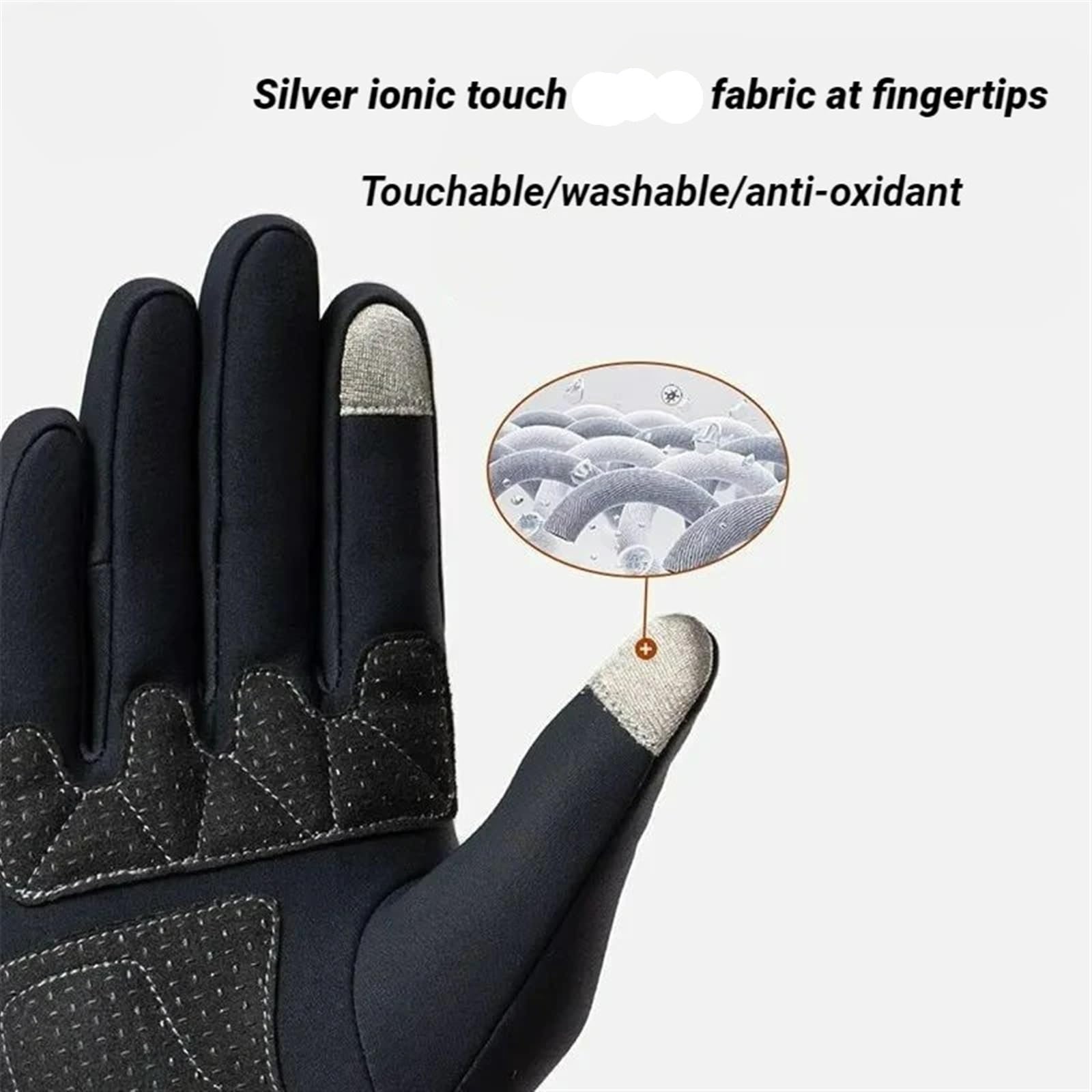 Guantes de Ciclismo Invierno Lana cálidos a Prueba Viento for Hombres Invierno para Ciclismo