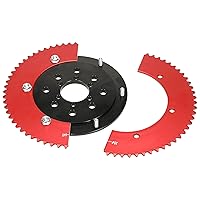 Vista 6 de GREHUA 35 Piñón de cadena dividida 64 dientes y adaptador de piñón compatible con Mini Bike Coleman CT100U CT200U CT200U-EX BT200X TrailMaster MB200