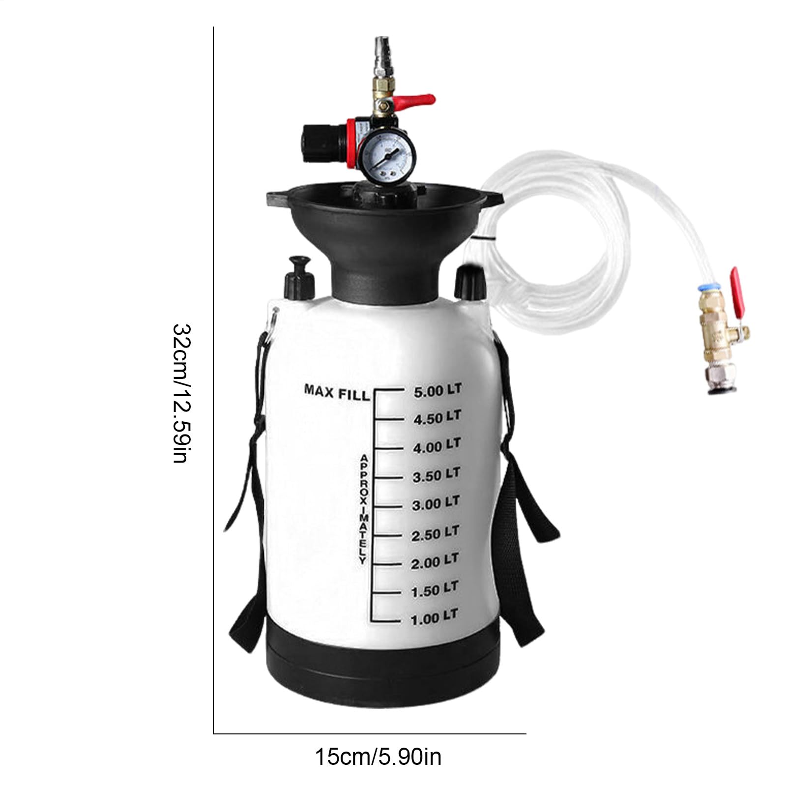 Kit De Bomba De Fluido De Transmisión - Bomba De Transferencia De Aceite Portátil 5L, Extractor De Fluido Con Accesorios | Bombas Automotrices Para El Taller De Garaje Rutina De Vehículos Ru