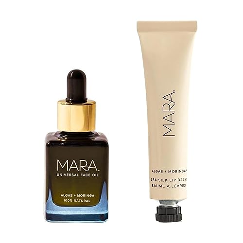 MARA Aceite facial universal + bálsamo labial de seda marina | Cuidado de la piel limpio, no tóxico, a base de plantas