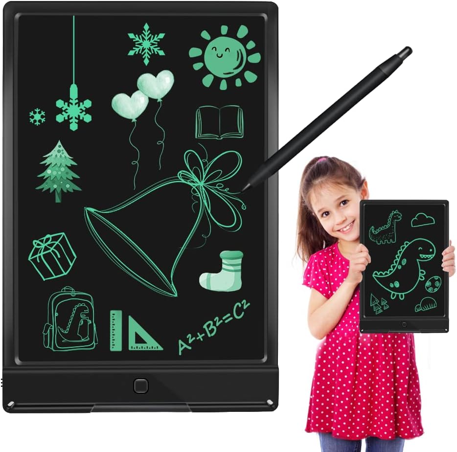 Writing Tablet for Kids 13 Inch, Portable Travel Office Notes Doodle Pad, Doodle Board Educational Learning Toys for 3-16 Year Old Girls Boys(Black