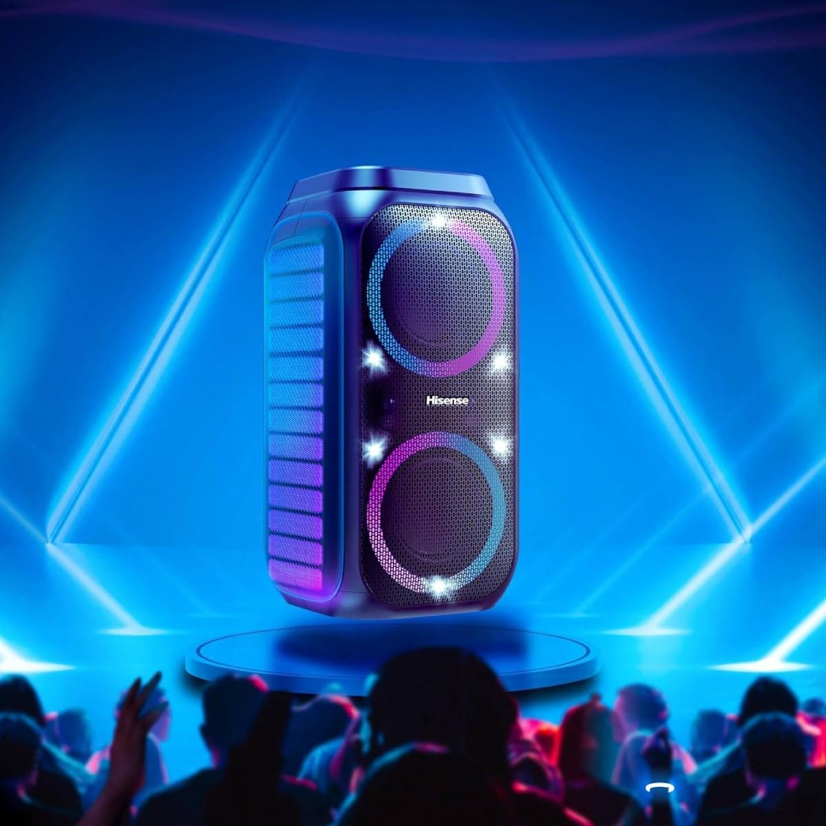 Hisense Party Rocket Bluetooth Speaker 160W (Max Power) | Woofer integrato,Modalita' Karaoke, ingresso AUX, USB