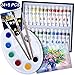 Produktbild Acrylfarben Set, Acrylfarben für Acrylmalerei, 24x12ml Tuben, hochwertige Acryl-Künstlerfarbe mit 3 Künstlerpinsel 1 Mischpalette 1 Leinwand perfekt für Leinwand Holz Stoff Anfänger und Künstler