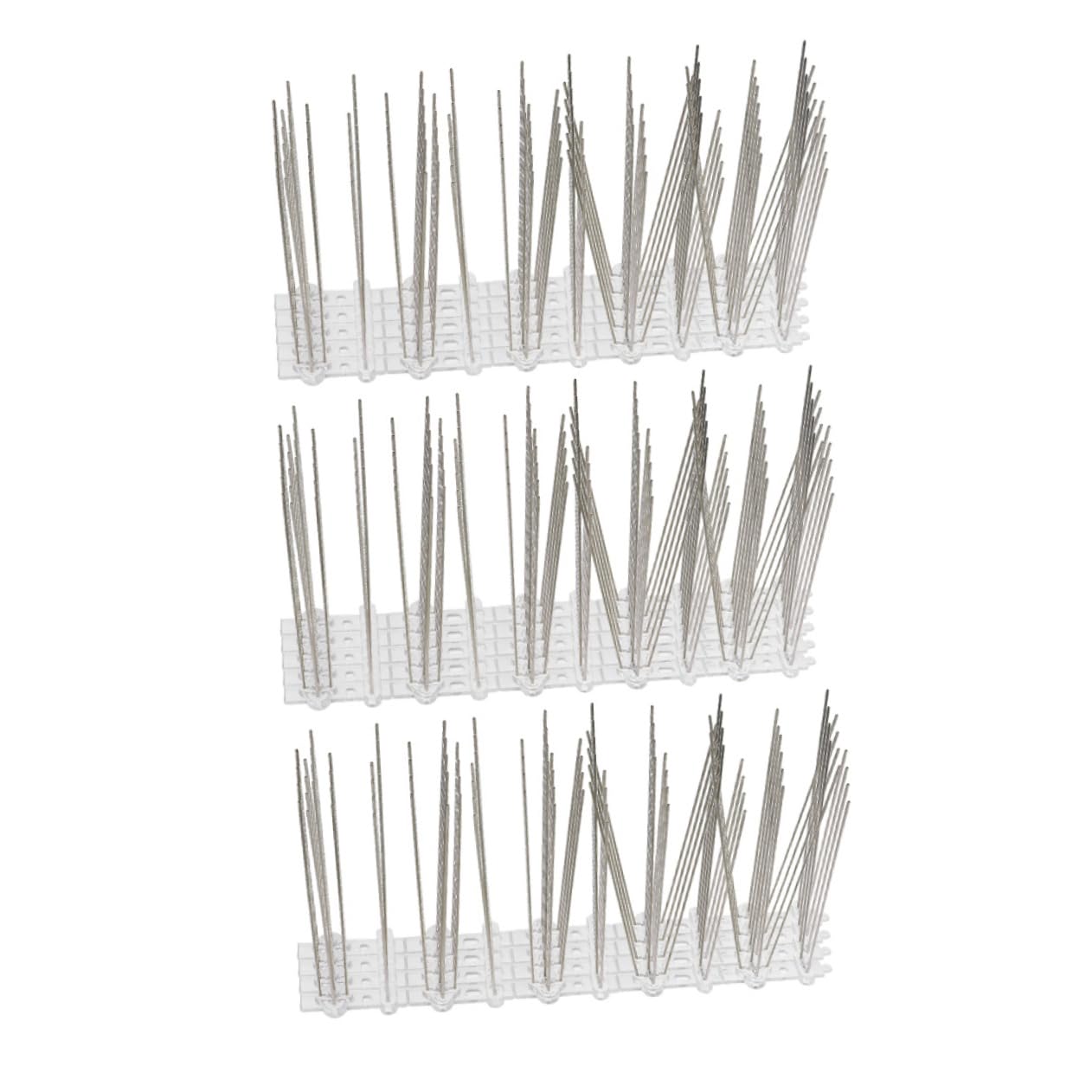 14pezzi Strisce Spike in Acciaio Inox per Recinzioni Anti-piccioni per Deterrenza di Piccioni e Uccelli per Tetti Camini e Superfici Curve