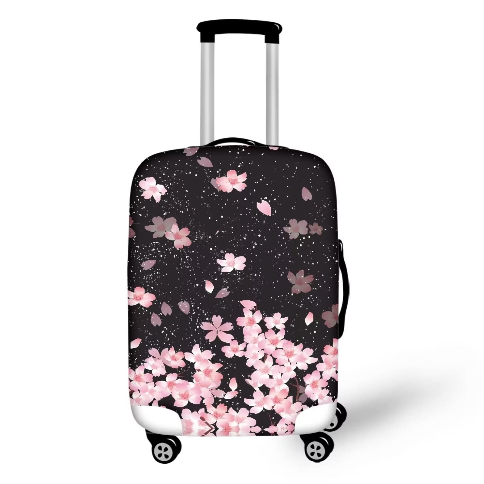 JEOCODY Travel Luggage Cover Cherry Blossom Washable Spandex Travevl Luggage Protector Baggage Suitcase Cover Apply to 18-32 Inch Travel Suitcase
