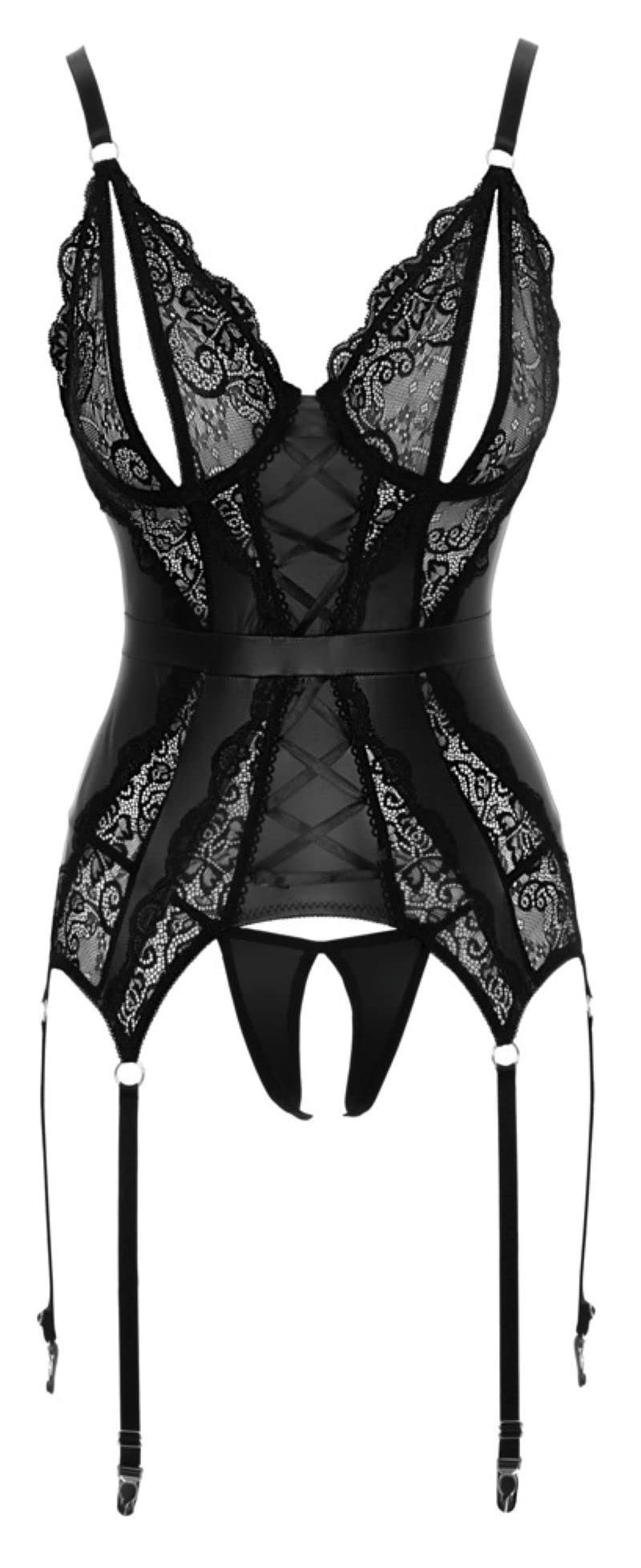 Cottelli Lingerie Suspender Shirt-26326321041 Black L