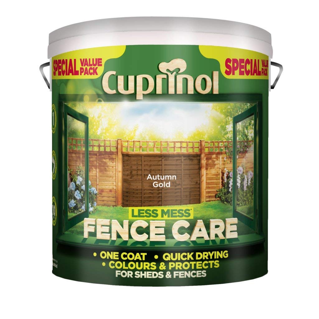 Cuprinol Less Mess Fence Care 6L Autumn Gold