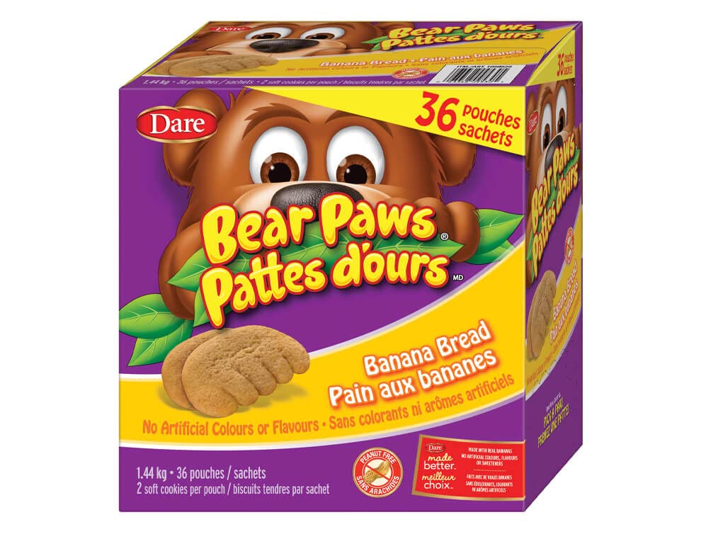 Dare Bear Paws Banana Bread 36 x 40g