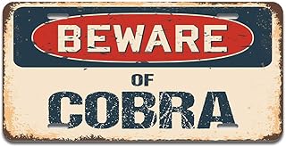 SignMission Beware of Cobra Aluminum License Plate | License Plate 12" X 6" Fits Any Car, Truck, SUV, RV, or Trailer | Made in The USA